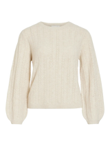 Vila Liga Pointelle L/S O.Neck Top - Birch