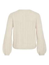 Vila Liga Pointelle L/S O.Neck Top - Birch