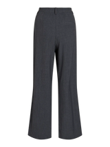 Vila Stine HW Wide Trousers - Dark Grey Melange