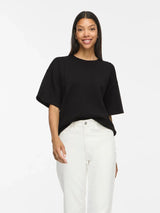 Vila Telana O-Neck 2/4 Sweat T-shirt - Black