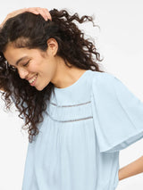 Vila Cody S/S Tape Top - Nantucket Breeze