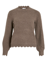 Vila Nikolina O-Neck L/S Knit Top - Falcon