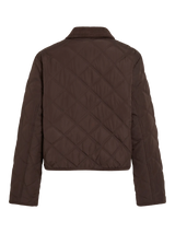 Vila Quila L/S Corduroy Quilt Short Jacket - Coffee Bean