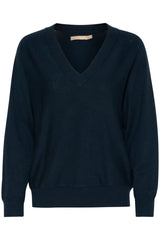 Pre Order Culture Annemarie v-Neck Pullover - Navy