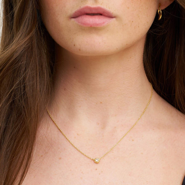 Pure By Nat Clara Necklace W. Zircon - Gold