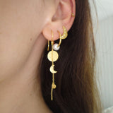 Stine a Bella moon Earring With Four Stones