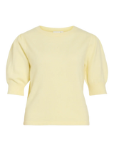 Vila Viril 2/4 Sleeve O-Neck Knit - Pastel Yellow
