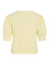 Vila Viril 2/4 Sleeve O-Neck Knit - Pastel Yellow