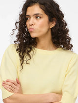 Vila Viril 2/4 Sleeve O-Neck Knit - Pastel Yellow