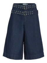 Vila Adona HW Belted Denim Shorts