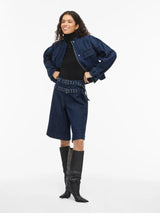 Vila Adona HW Belted Denim Shorts