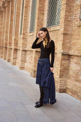 Vila Adona HW Belted Denim Shorts