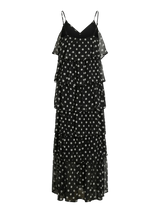 Vila Viharley S/L Printed Ruffle Maxi Dress