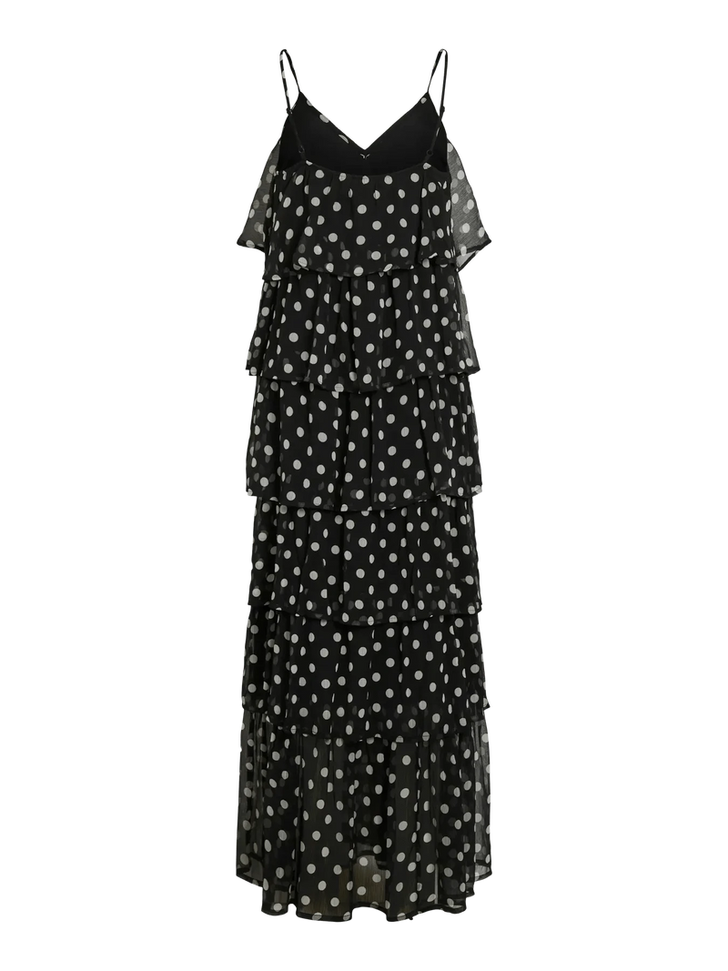 Vila Viharley S/L Printed Ruffle Maxi Dress