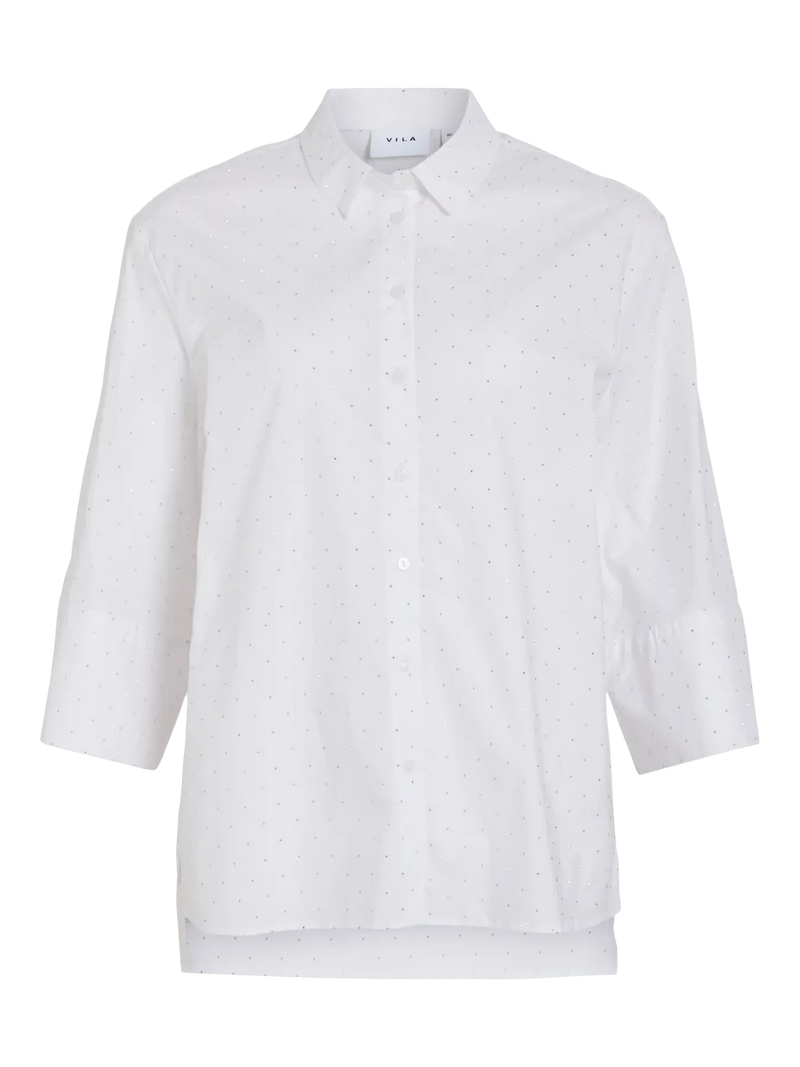 Vila Poppo Loose shirt - White