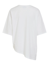 Vila Uliera 2/4 Asymmetric T-Shirt - White