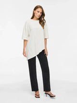 Vila Uliera 2/4 Asymmetric T-Shirt - White
