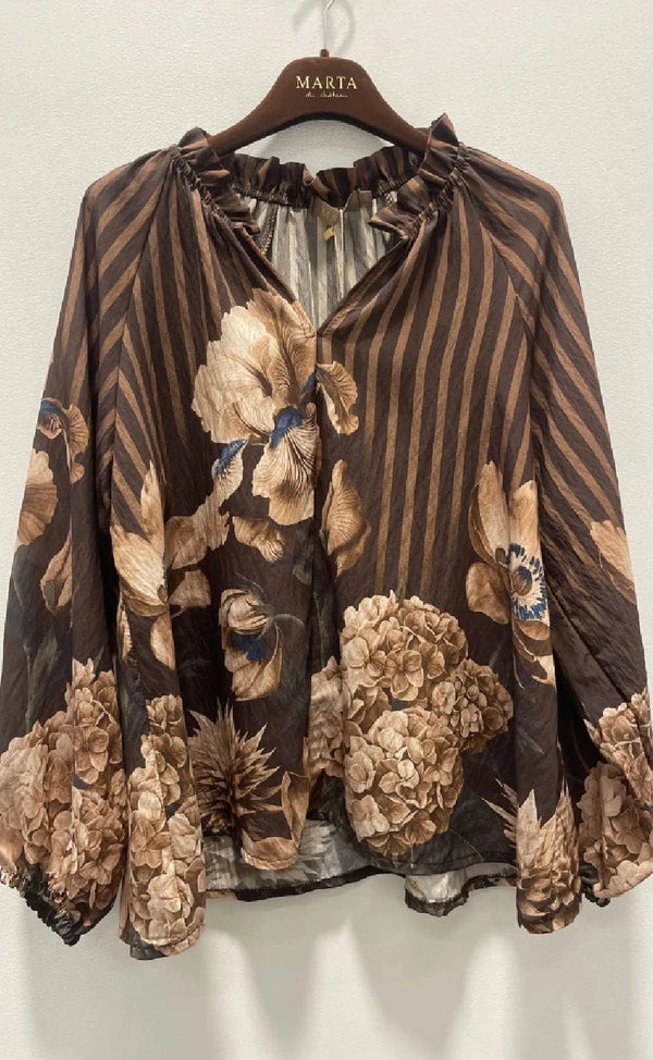 Marta Octavia Shirt - Marrone