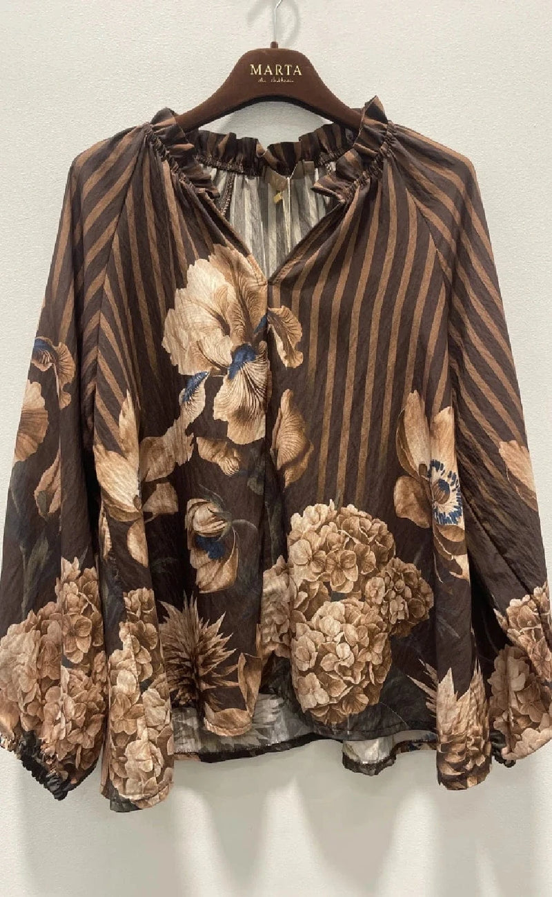 Marta Octavia Shirt - Marrone
