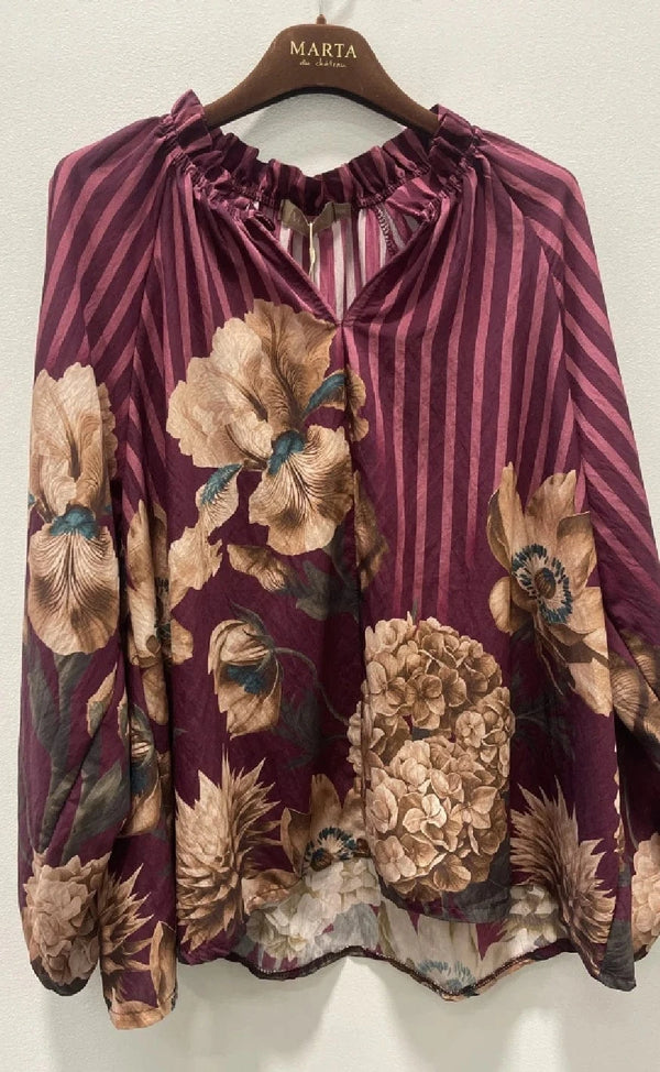 Marta Octavia Shirt - Bordeaux