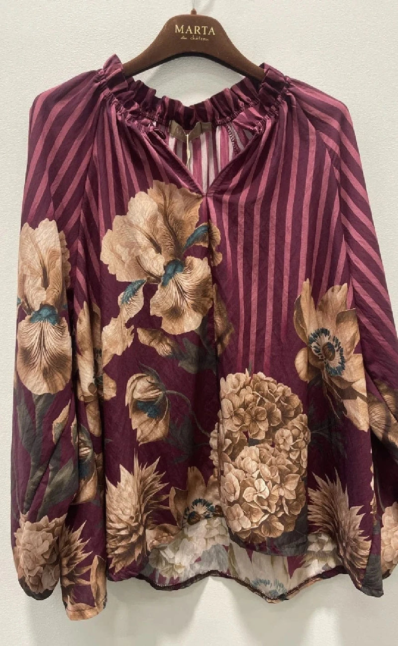 Marta Octavia Shirt - Bordeaux