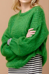 Noella Delta Knit Sweater - Grass Green