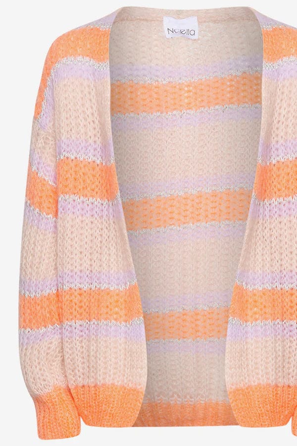 Noella Pacific Knit Cardigan - Apricot/Lavender Mix
