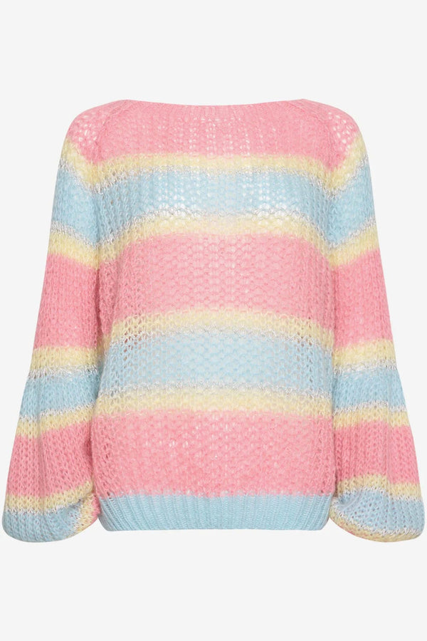 Noella Pacific Knit Sweater - Light Blue/Rose Mix