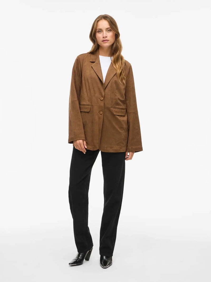 Vila Hena Loose Blazer - Argan Oil