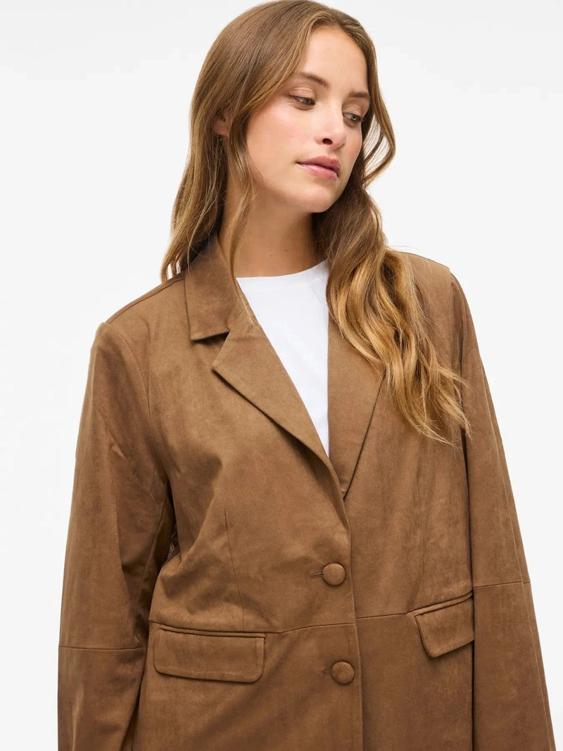 Vila Hena Loose Blazer - Argan Oil