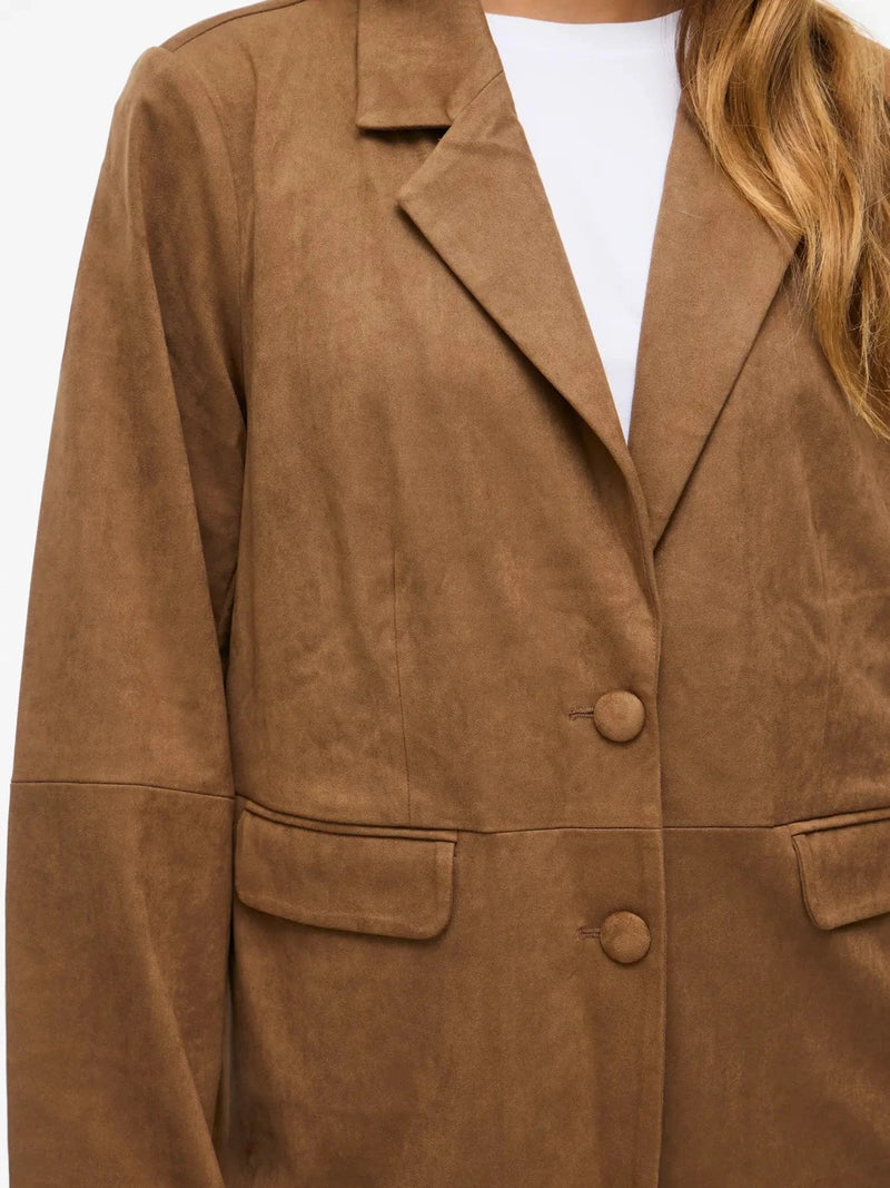 Vila Hena Loose Blazer - Argan Oil