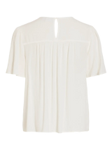 Vila Cody S/S Tape Top - White