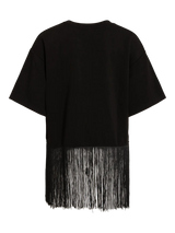 Vila Mata 2/4 Fringes t-shirt - Black