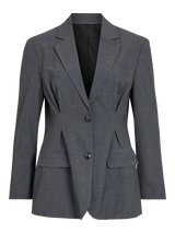 Vila Stine L/S Fitted Blazer - Dark Grey Melange