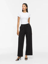 Vila Telana HW Wide Sweat Pants - Black