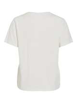 Vila Sybilla O-Neck S/S - Lemon Fiji Flower