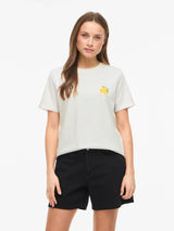 Vila Sybilla O-Neck S/S - Lemon Fiji Flower