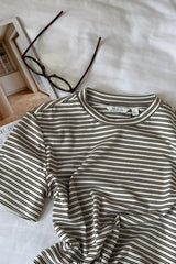 Noella N-Lidie SS Top - Offwhite Stripe