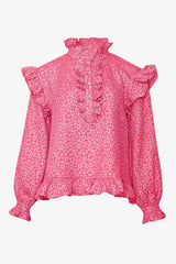 Noella Reno Ruby Ruffle Blouse - Bright Pink