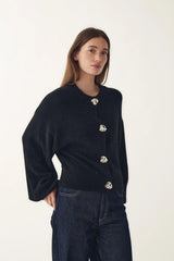 Noella N-Miley Knit Cardigan - Black