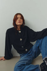 Noella N-Miley Knit Cardigan - Black