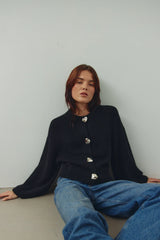 Noella N-Miley Knit Cardigan - Black
