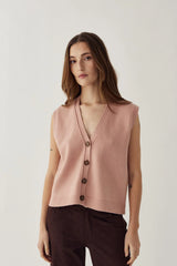 Noella N-Marilynn Knit Vest - Blush Pink