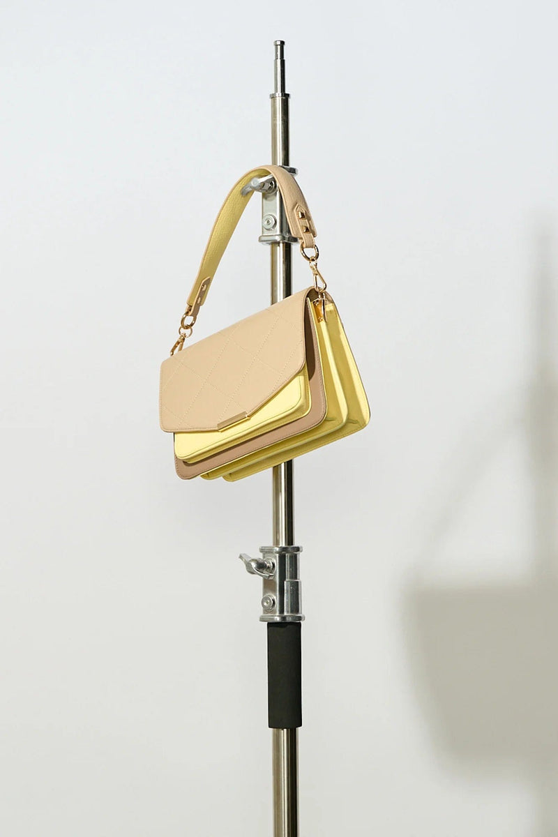 Noella Blanca Multi Compartment Bag - Pastel Yellow/Taupe