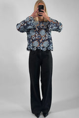 Noella Kezzie Blouse - Dark Blue Mix