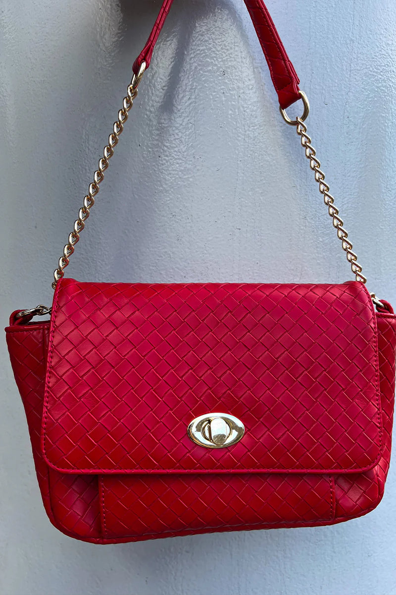 Noella Teagan Braided Bag - Red