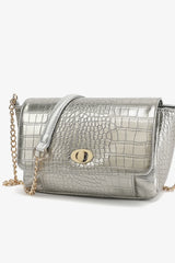 Noella Teagan Croco Bag Silver Croc