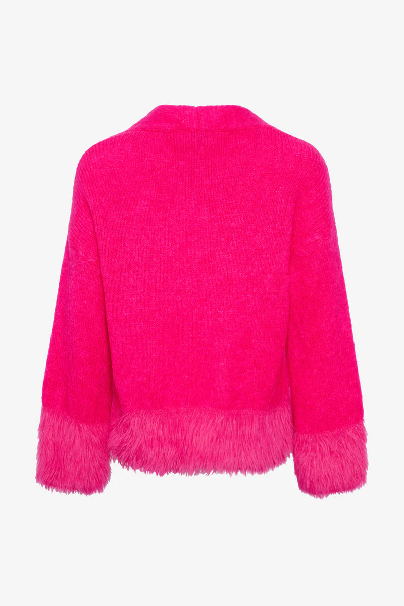 Noella Tulip Knit Cardigan - Pink