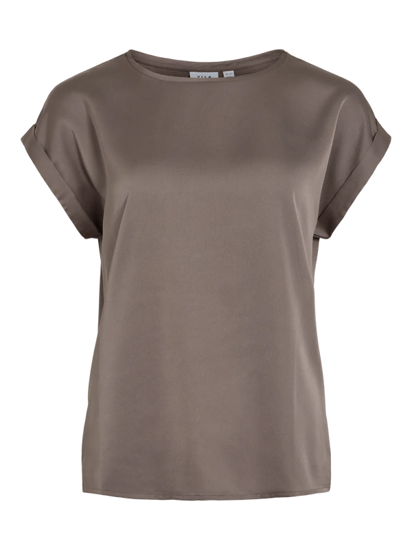 Vila Ellette satin top - Falcon