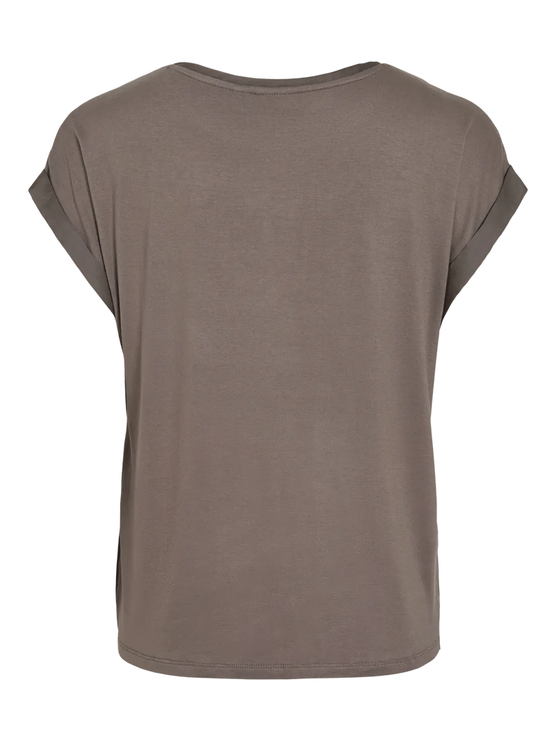 Vila Ellette satin top - Falcon